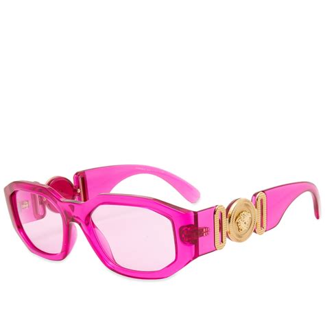 hot pink versace sunglasses|pink gold Versace sunglasses.